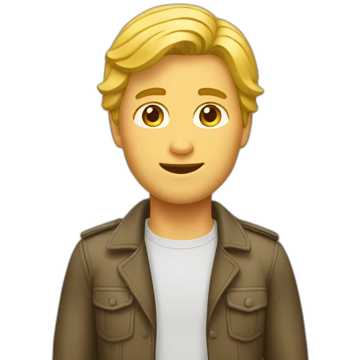 Un homme blond légèrement long emoji