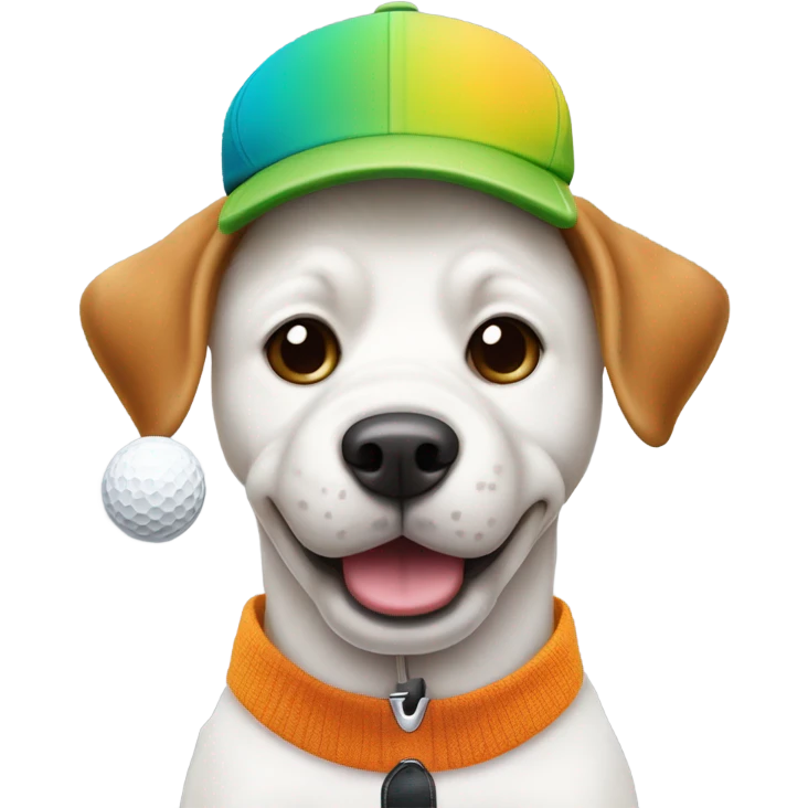 Dog golfing emoji