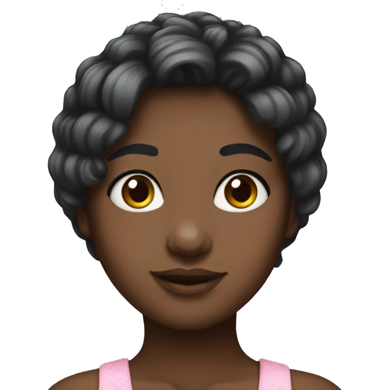Bunny girl hair black emoji