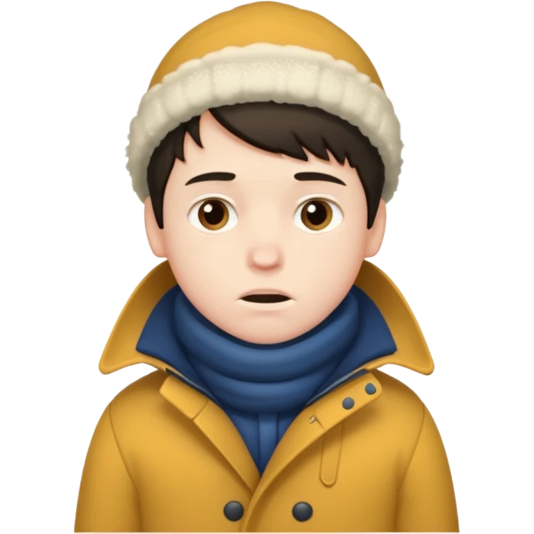 very cold boy emoji