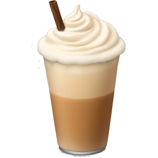 Cozy iced chai latte emoji
