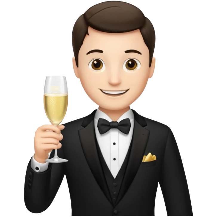 man with Champagne emoji
