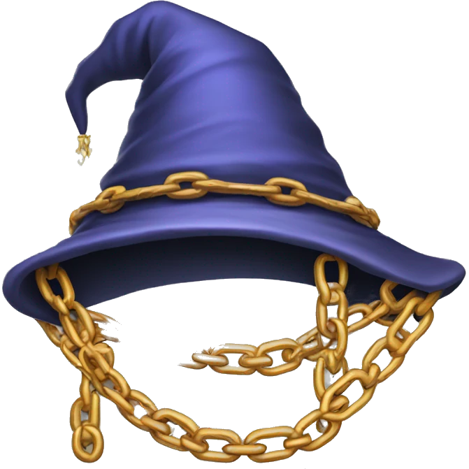 wizard hat covered in chains emoji