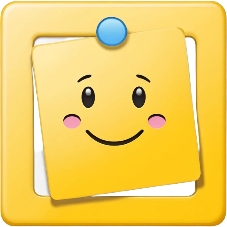 Post it note stationary  emoji