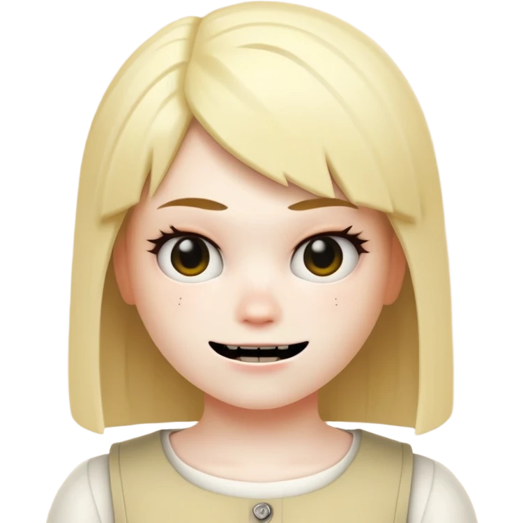 Roblox Chara with a creepy face emoji