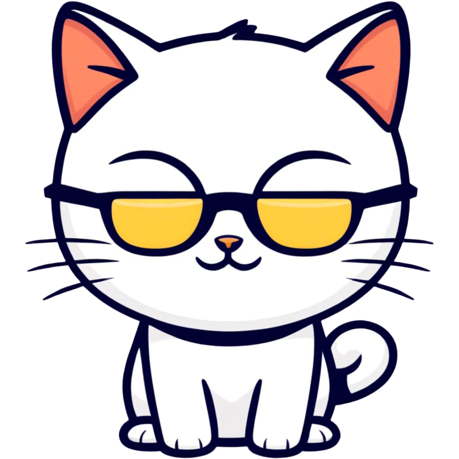 Cat with sunglasses emoji