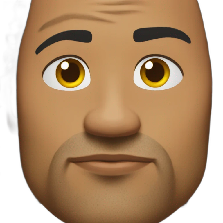 The rock judging face emoji