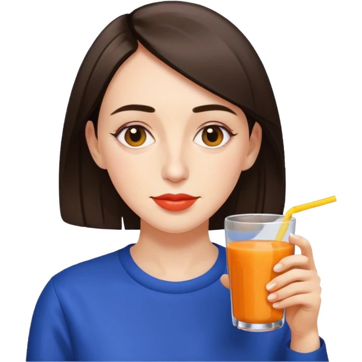 Maia Sandu drinking juice emoji