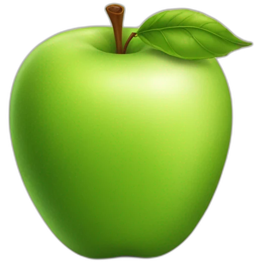 Can you draw me half an apple?  emoji