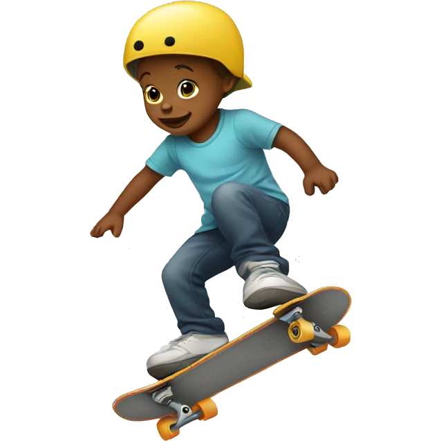 Baby skateboarding emoji