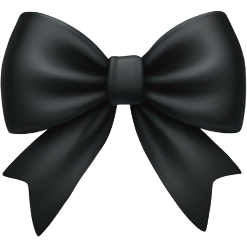 Elegant black bow emoji