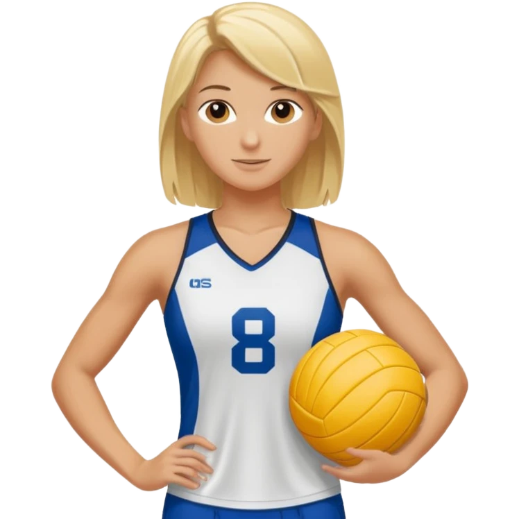 blonde volleyball player emoji
