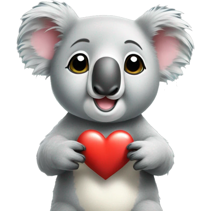 koala bear with heart emoji
