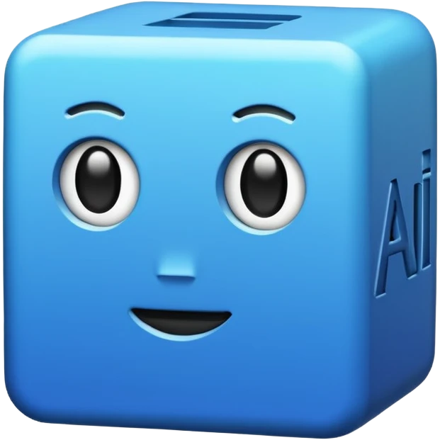 Block letters of "AI" emoji