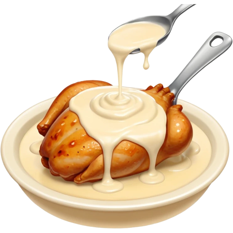 Make a emoji of cream on chicken emoji