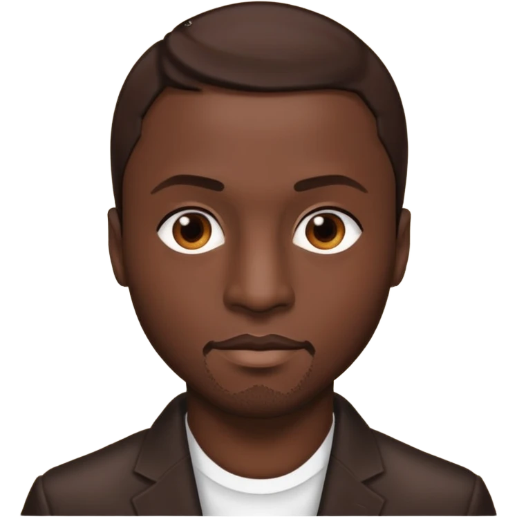 Akon with dark brown hair emoji