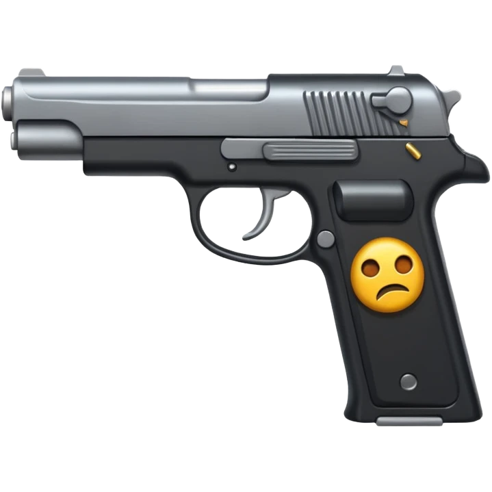   Un emoji con una nueve milímetro que sea realista con un emoji de venganza emoji