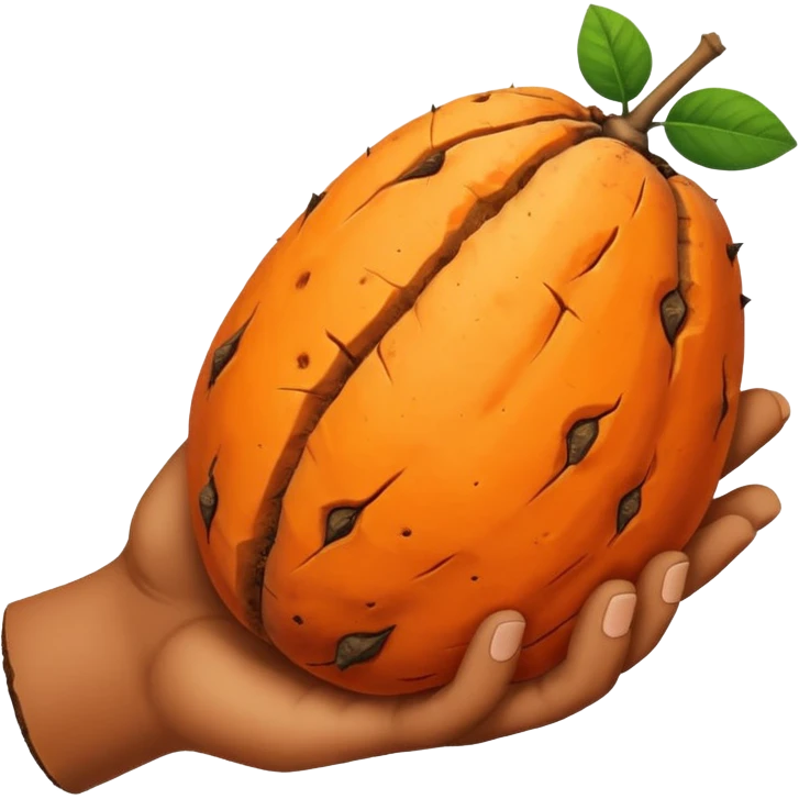 hand hold yam emoji