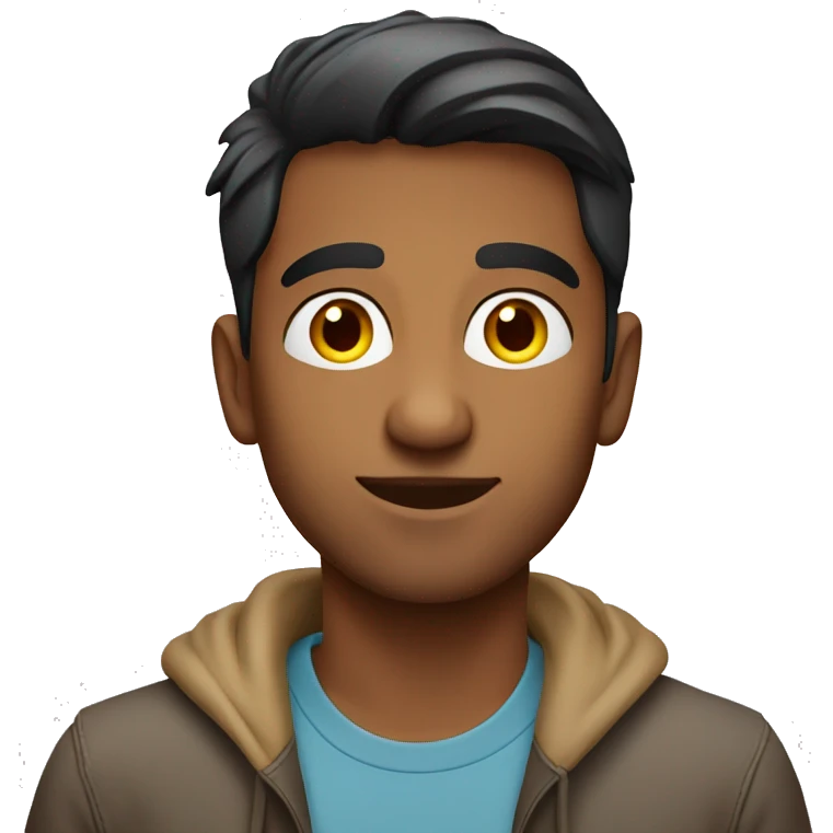 Modern Indian young man in Casual emoji