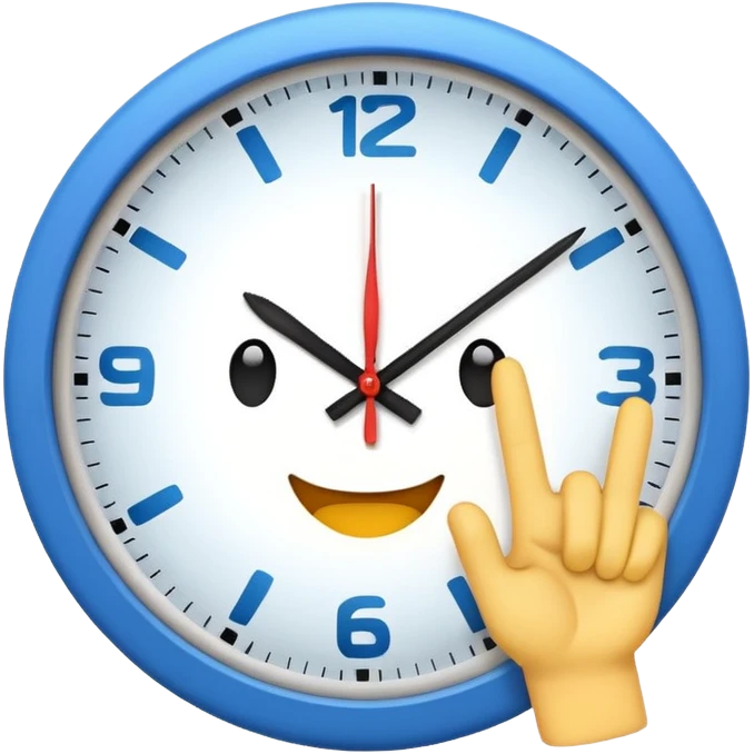 I want a clock it emoji with the fingers like the latest trend  emoji