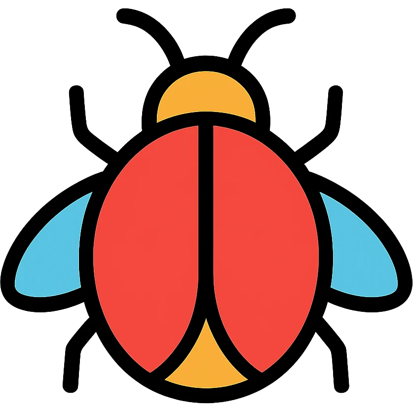 A bug with antenna and wings emoji