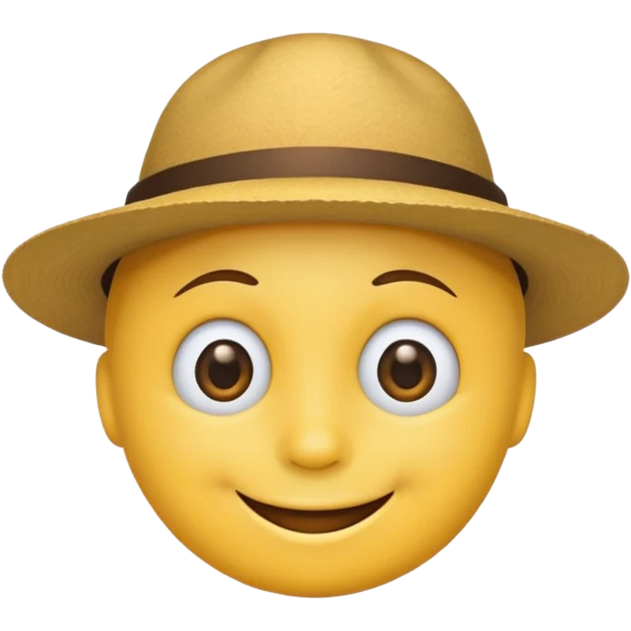 Şapkalı gülenyüz emoji