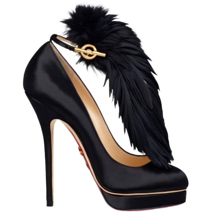 Agent Provocateur Charlotte Olympia ‘Elice’ Silk Satin Marabou emoji