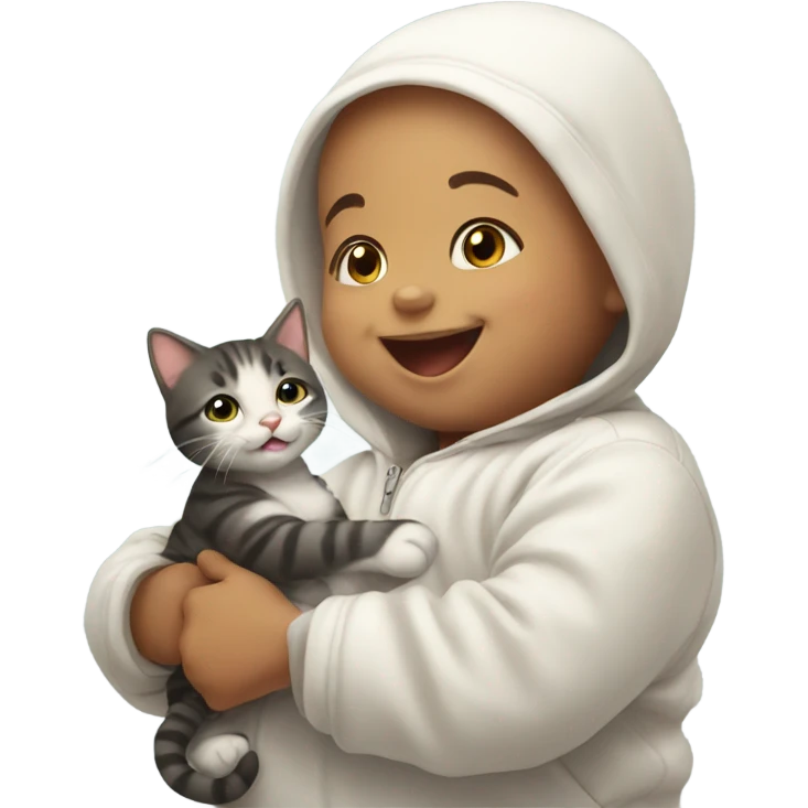 Happy baby and kitty emoji