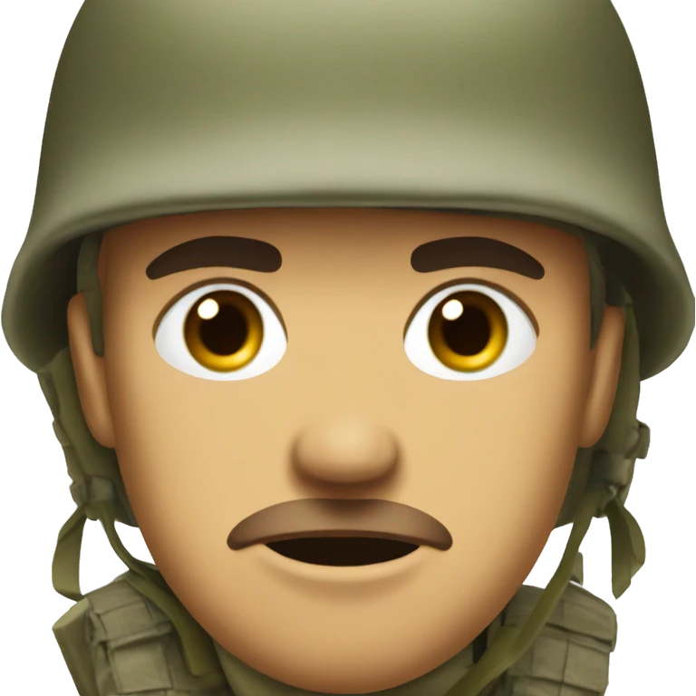 thousand yard stare soldier face emoji