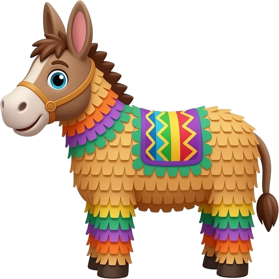animated colorful mexican donkey pinata emoji