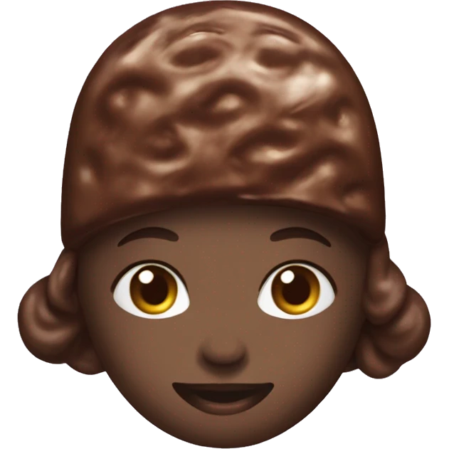 Chocolate ice cream on woman’s head  emoji