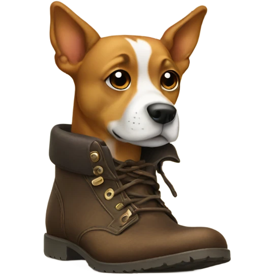 Dog wearing boots emoji