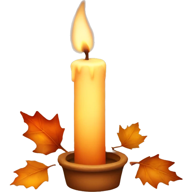 Candle autumn emoji