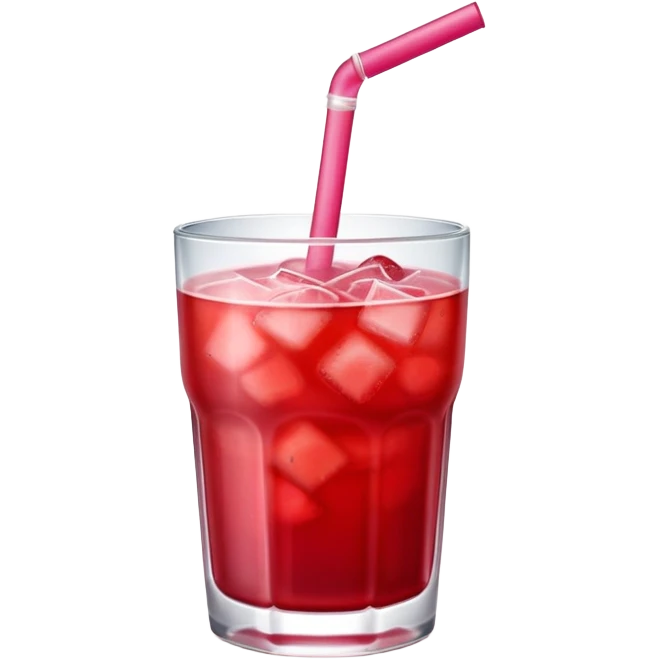 Glass of red fruit punch  emoji