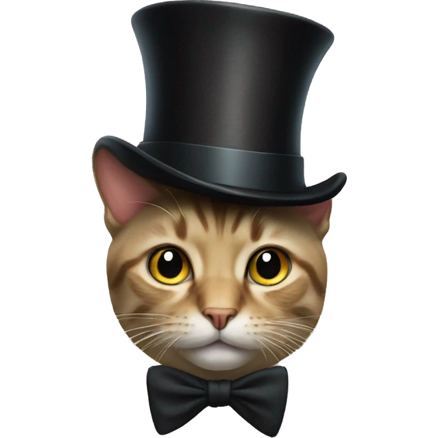 Cat with top hat emoji