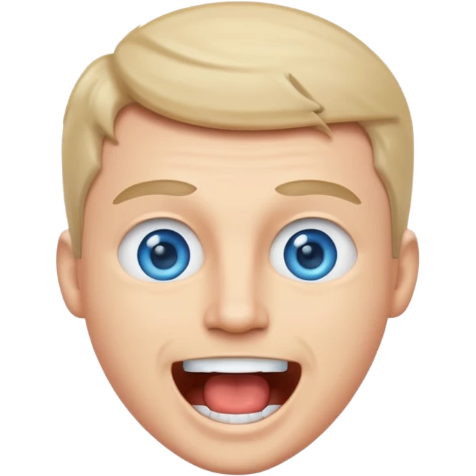 white man with mouth open emoji