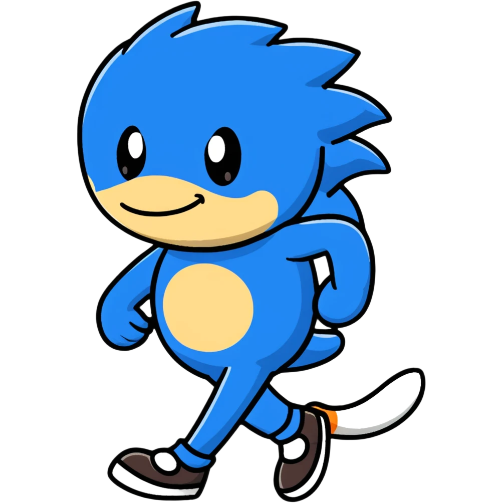 Sanic meme character emoji