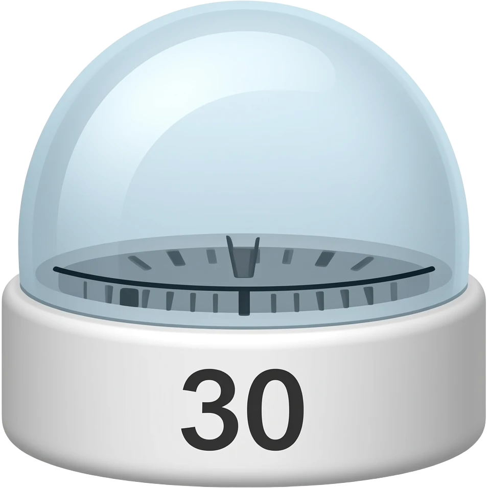 simple glass timer set 30 minutes emoji