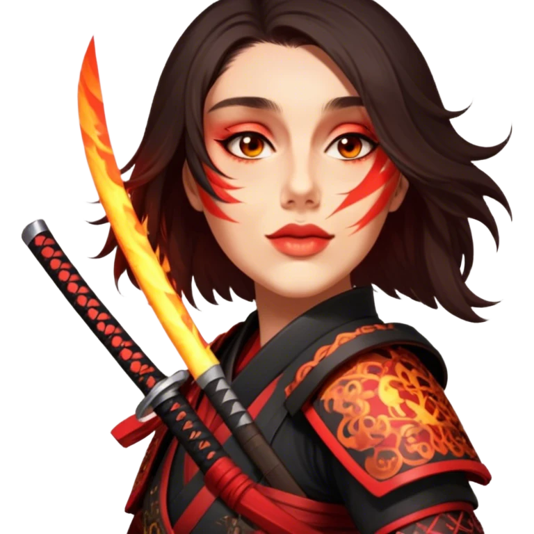 Fire-Wielding Samurai emoji