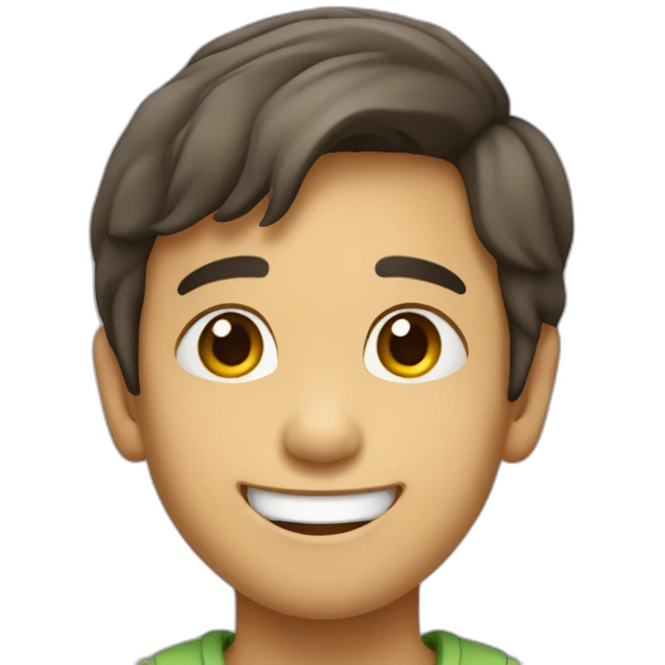 niño moreno sonriendo emoji