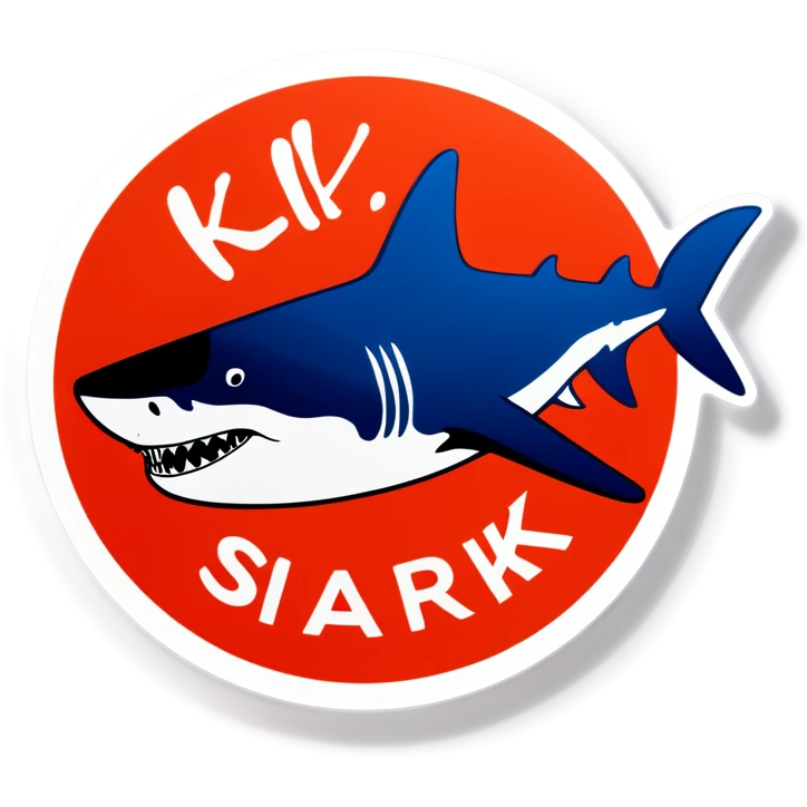 Shark with a LLK sign emoji