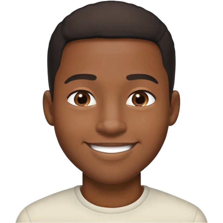 Black male side eye smiling  emoji