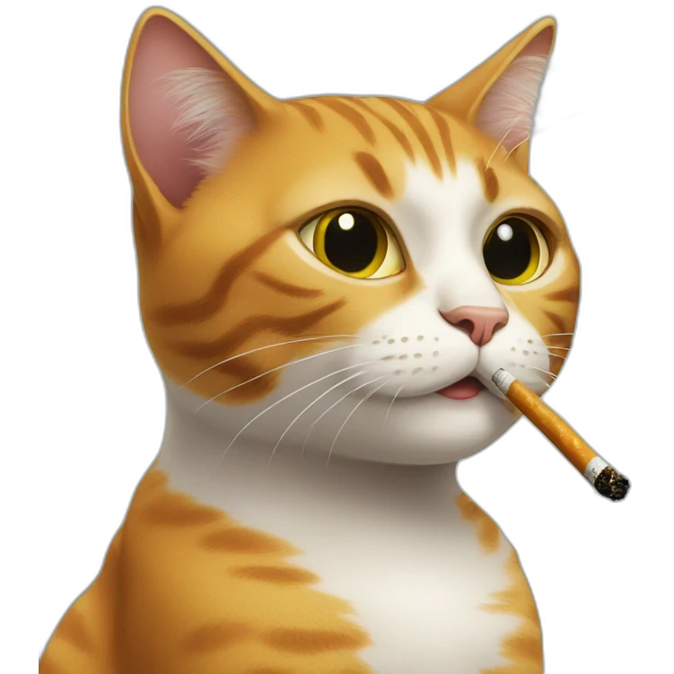 cat smoking à cigarette. emoji