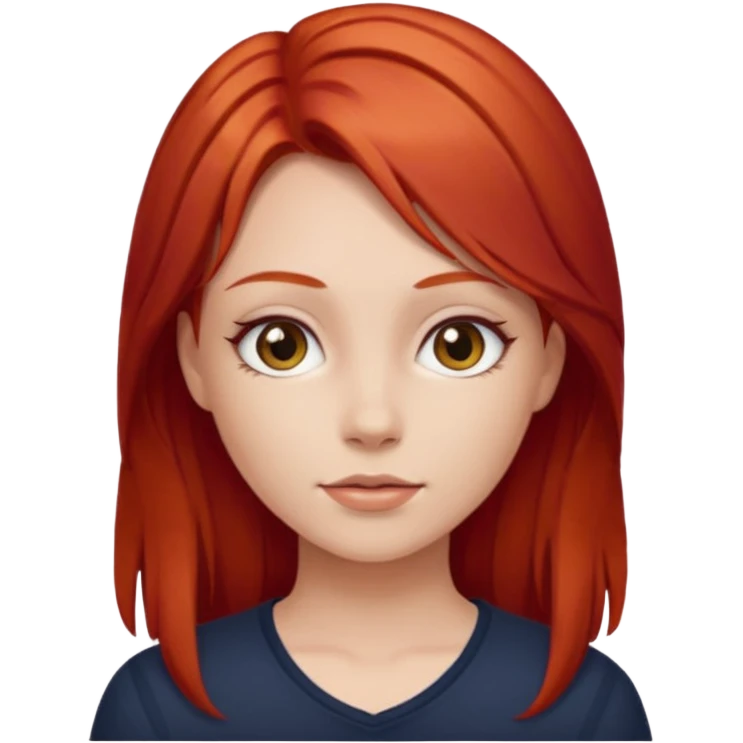 Garota ruiva cabelo comprido  emoji