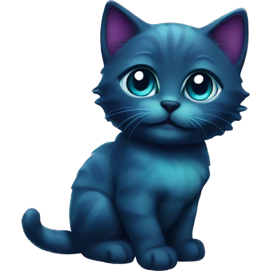 galaxy colored kitten emoji