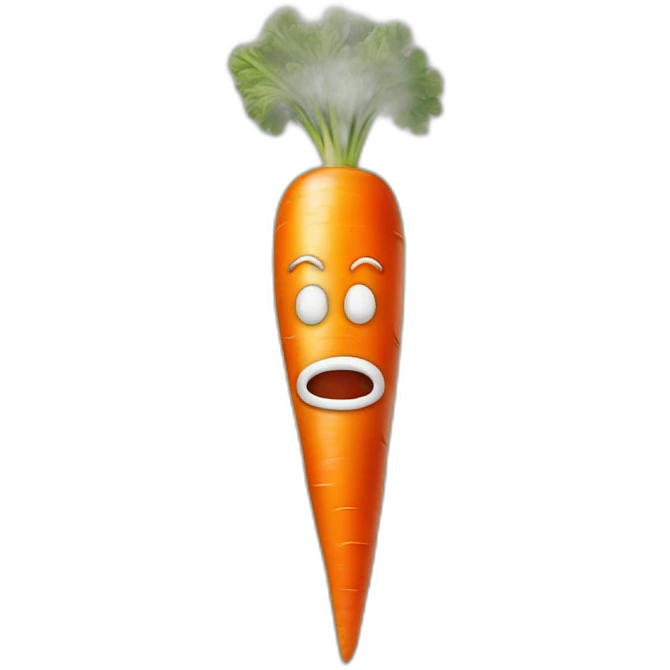 carrot with clown head emoji