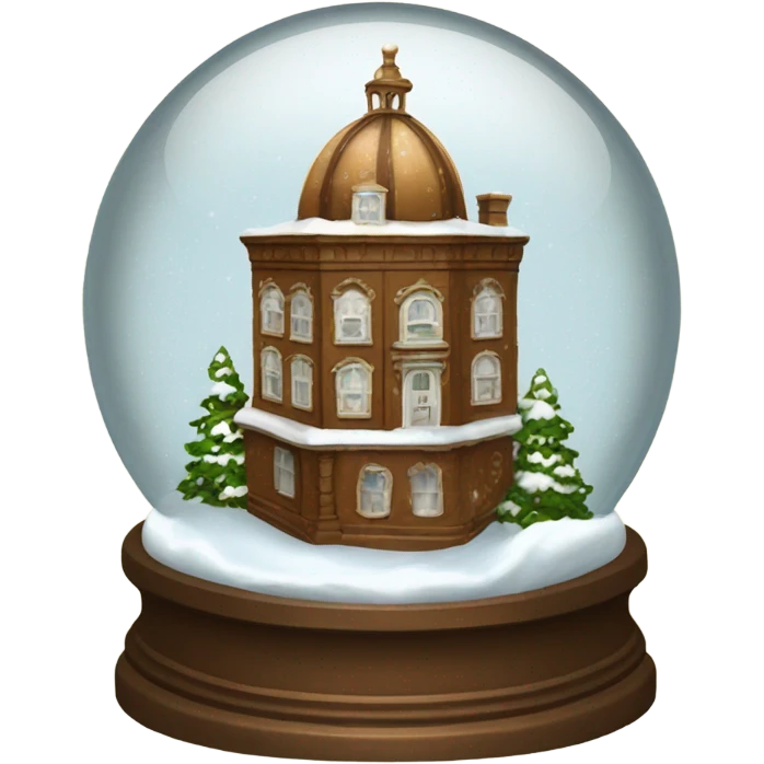 vintage brown rococo snow globe emoji
