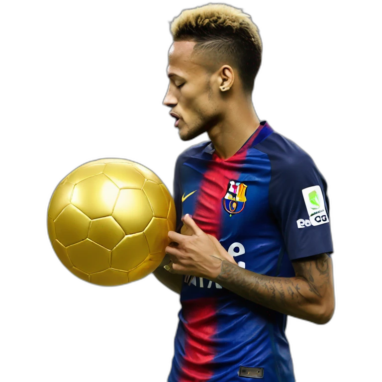 Neymar kissing  ballon d’or emoji