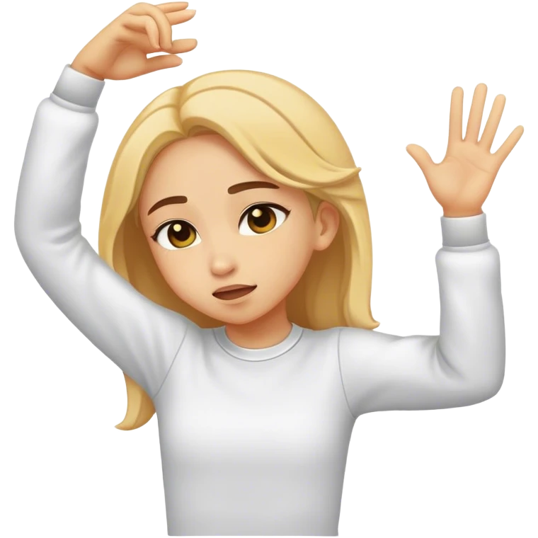 Girl dabbing emoji