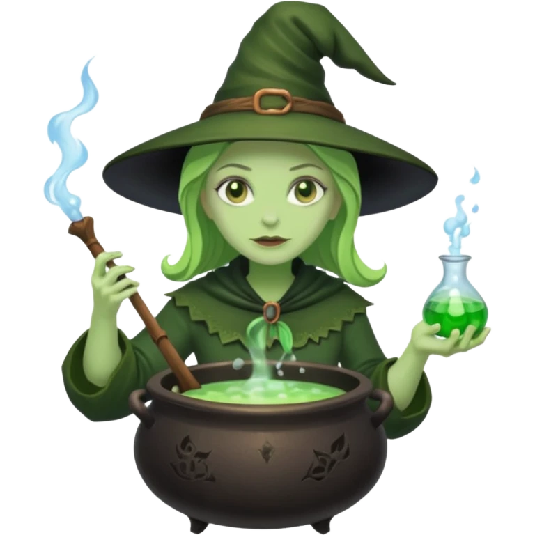 green witch cooking potion emoji